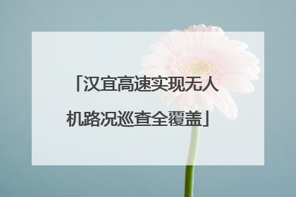汉宜高速实现无人机路况巡查全覆盖